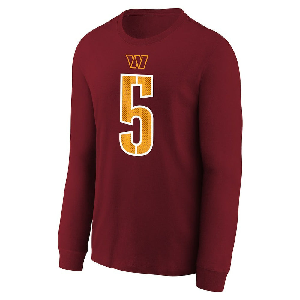 Nike Jayden Daniels Washington Commanders Youth Player Name & Number Long Sleeve T-Shirt Burgundy