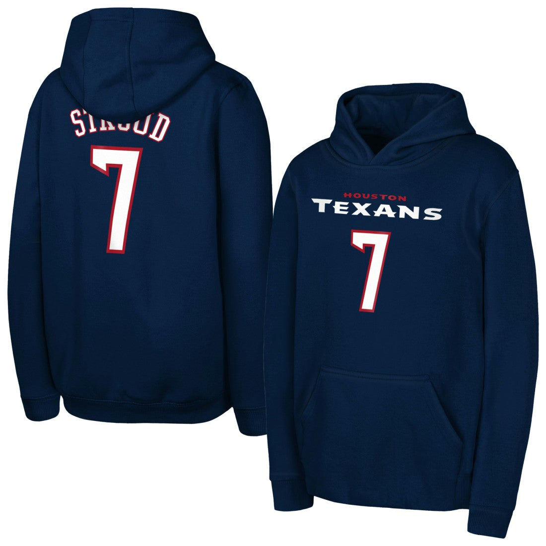 C.J. Stroud Houston Texans Outerstuff Mainliner Player Name & Number Hoodie Navy
