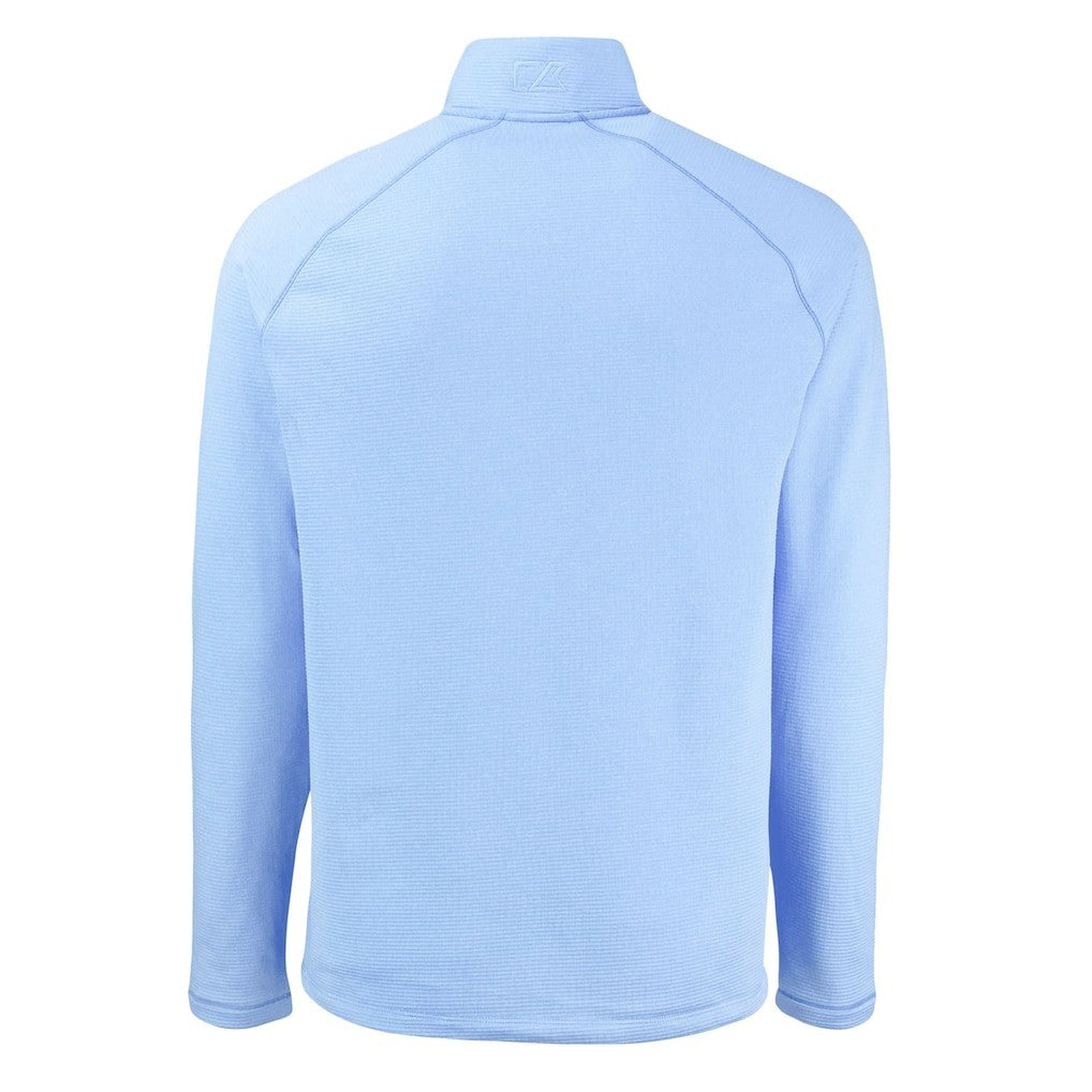 Cincinnati Bengals Cutter & Buck Peshastin Eco Fleece Recycled Raglan Quarter-Zip Top Powder Blue