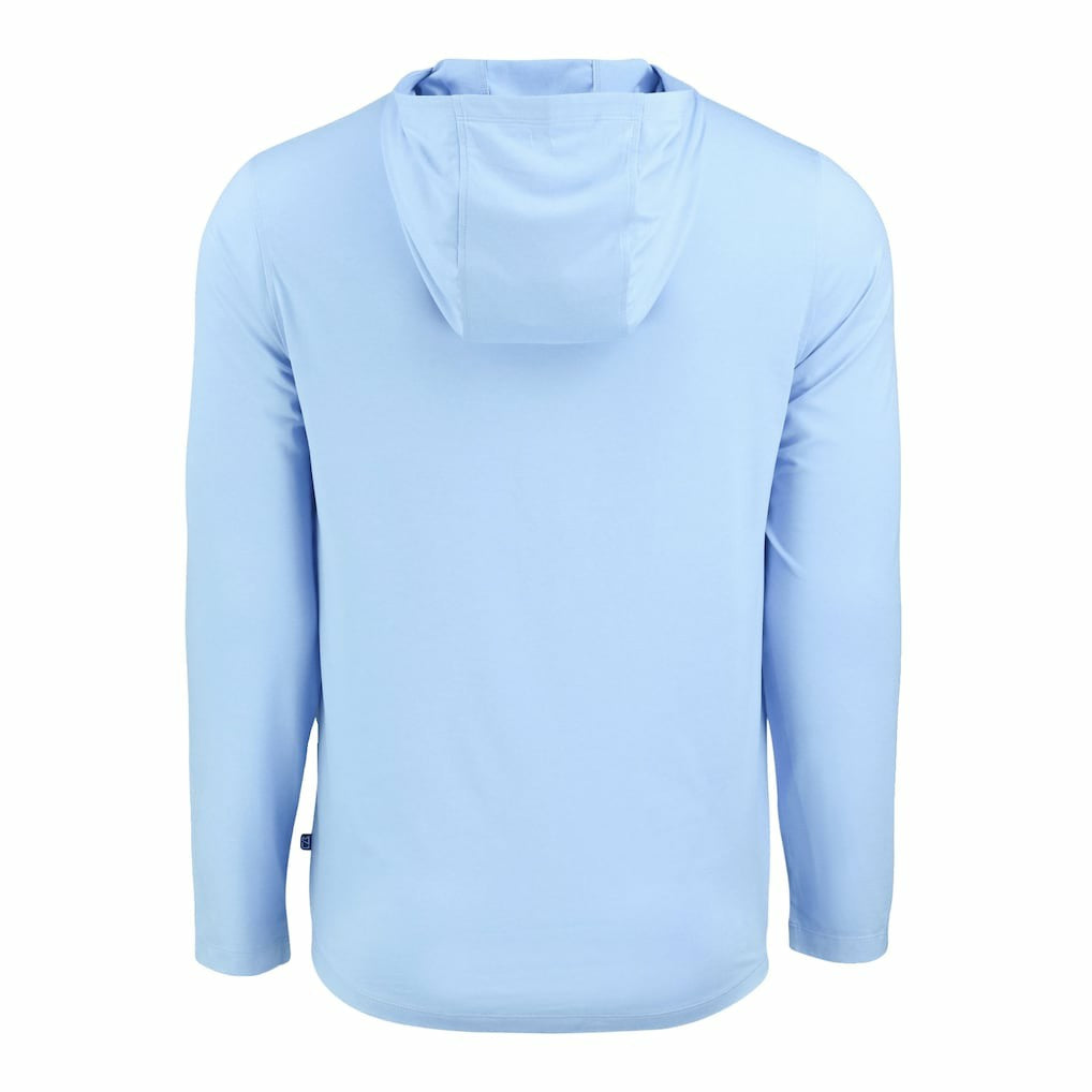 Cleveland Browns Men's Cutter & Buck Coastline Epic Comfort Eco Recycled Hooded Shirt Powder Blue