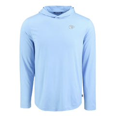 Kansas City Chiefs Men's Cutter & Buck Coastline Epic Comfort Eco Recycled Men's Hooded Shirt Powder Blue