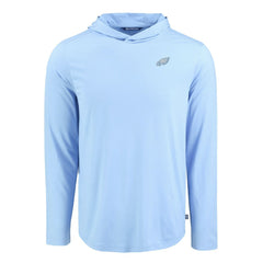 Philadelphia Eagles Men's Cutter & Buck Coastline Epic Comfort Eco Recycled Men's Hooded Shirt Powder Blue