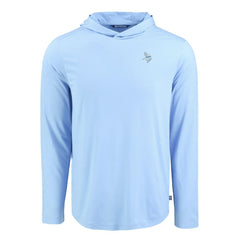 Minnesota Vikings Men's Cutter & Buck Coastline Epic Comfort Eco Recycled Men's Hooded Shirt Powder Blue