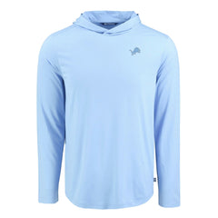 Detroit Lions Men's Cutter & Buck Coastline Epic Comfort Eco Recycled Men's Hooded Shirt Powder Blue