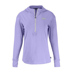 Baltimore Ravens Cutter & Buck Women's Daybreak Eco Recycled Half-Zip Hoodie Purple