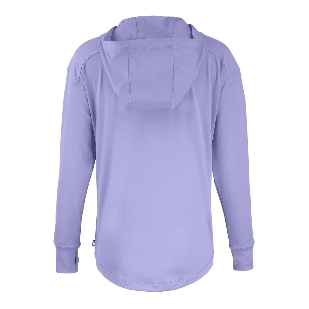 Baltimore Ravens Cutter & Buck Women's Daybreak Eco Recycled Half-Zip Hoodie Purple