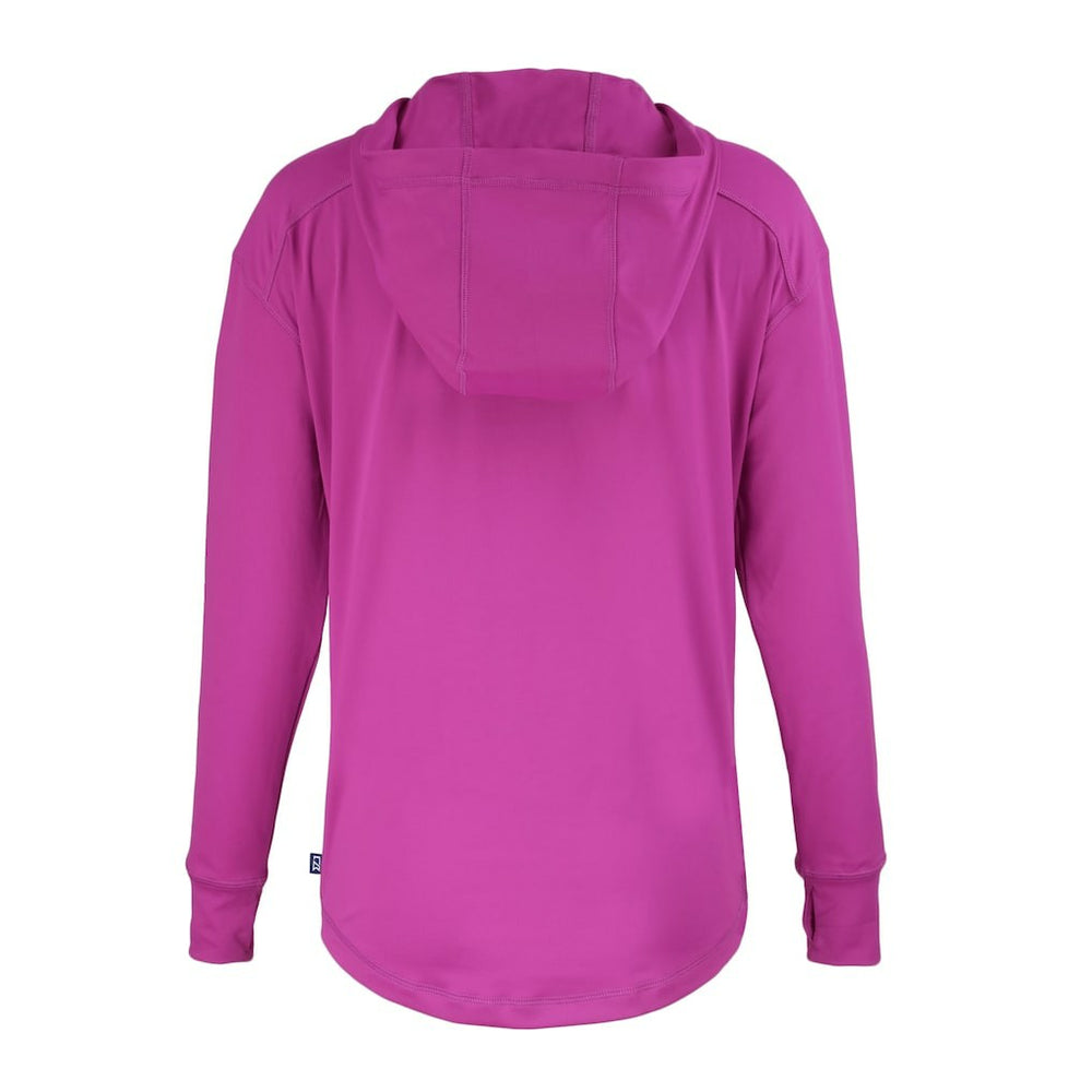 Cincinnati Bengals Cutter & Buck Women's Daybreak Eco Recycled Half-Zip Hoodie Pink