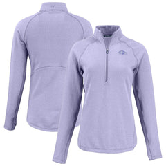Baltimore Ravens Cutter & Buck Women's Peshastin Eco Fleece Recycled Half-Zip Top Purple