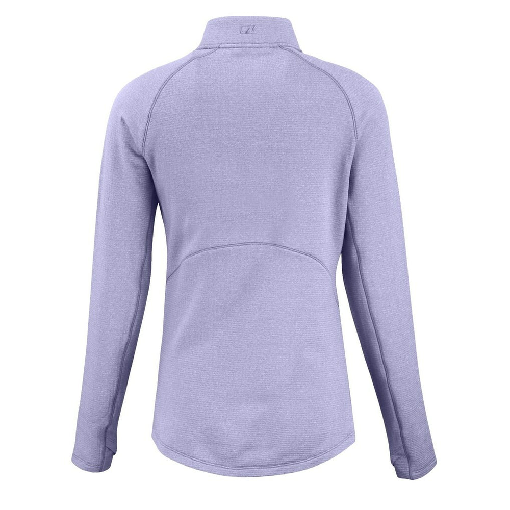 Buffalo Bills Cutter & Buck Women's Peshastin Eco Fleece Recycled Half-Zip Top Purple