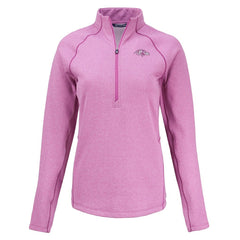 Baltimore Ravens Cutter & Buck Women's Peshastin Eco Fleece Recycled Half-Zip Top Pink