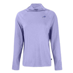 Buffalo Bills Cutter & Buck Women's Coastline Epic Comfort Eco Recycled Funnel Neck Pullover Top Lavender