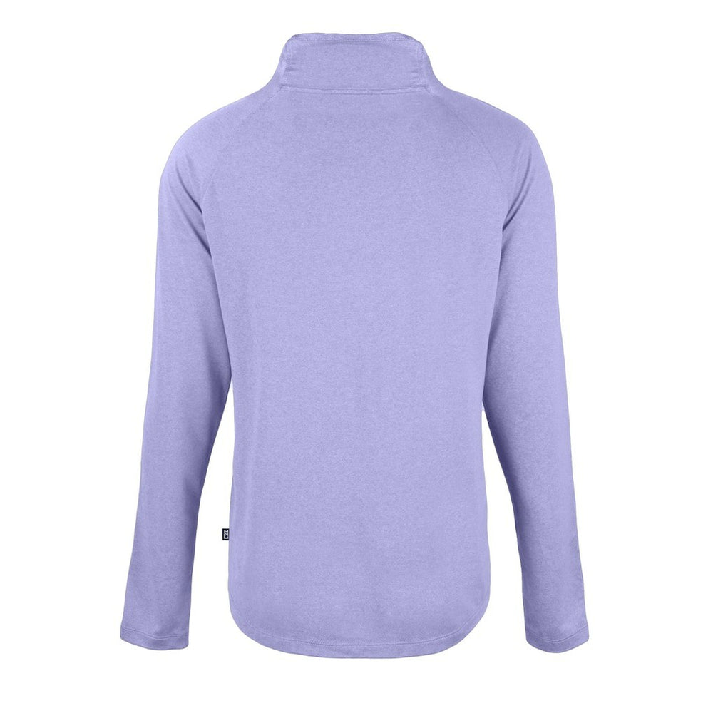 Buffalo Bills Cutter & Buck Women's Coastline Epic Comfort Eco Recycled Funnel Neck Pullover Top Lavender