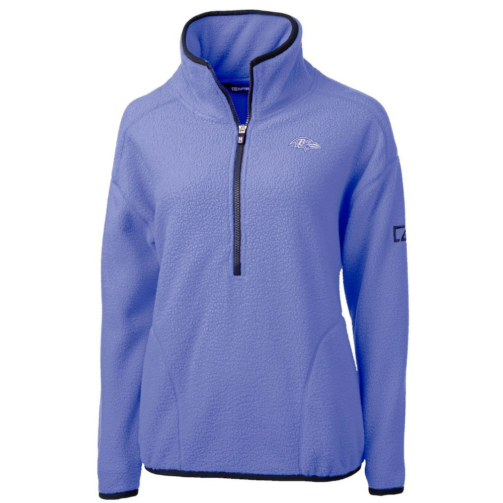 Baltimore Ravens Cutter & Buck Women's Cascade Eco Fleece Half-Zip Jacket Lavender