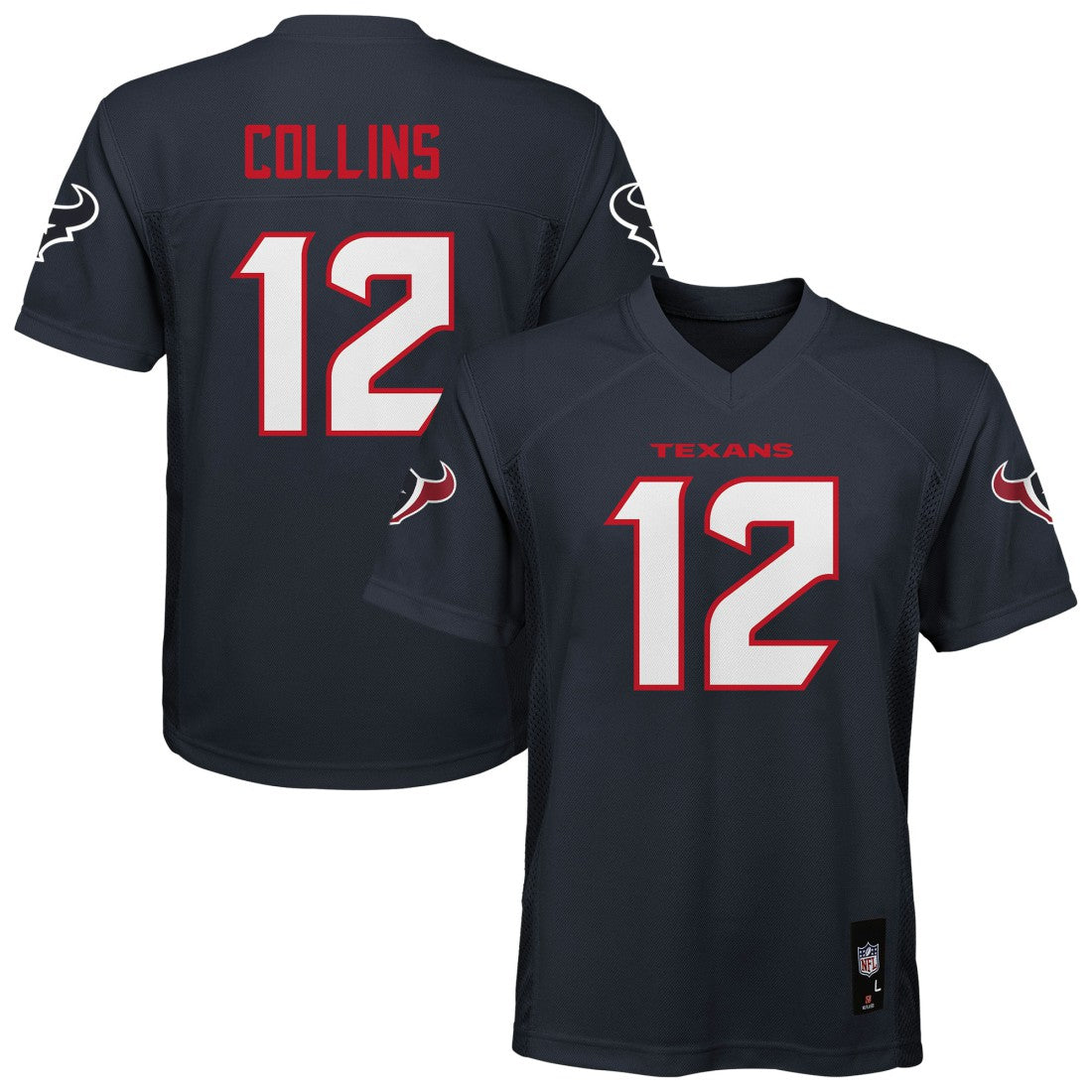 Nico Collins Houston Texans Youth Replica Player Jersey Navy