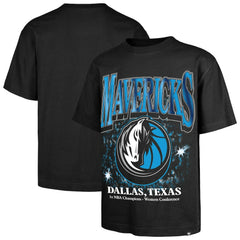 Dallas Mavericks '47 Past Champs Collection Flashbulb Foundation T-Shirt for sale Black | 47 brand