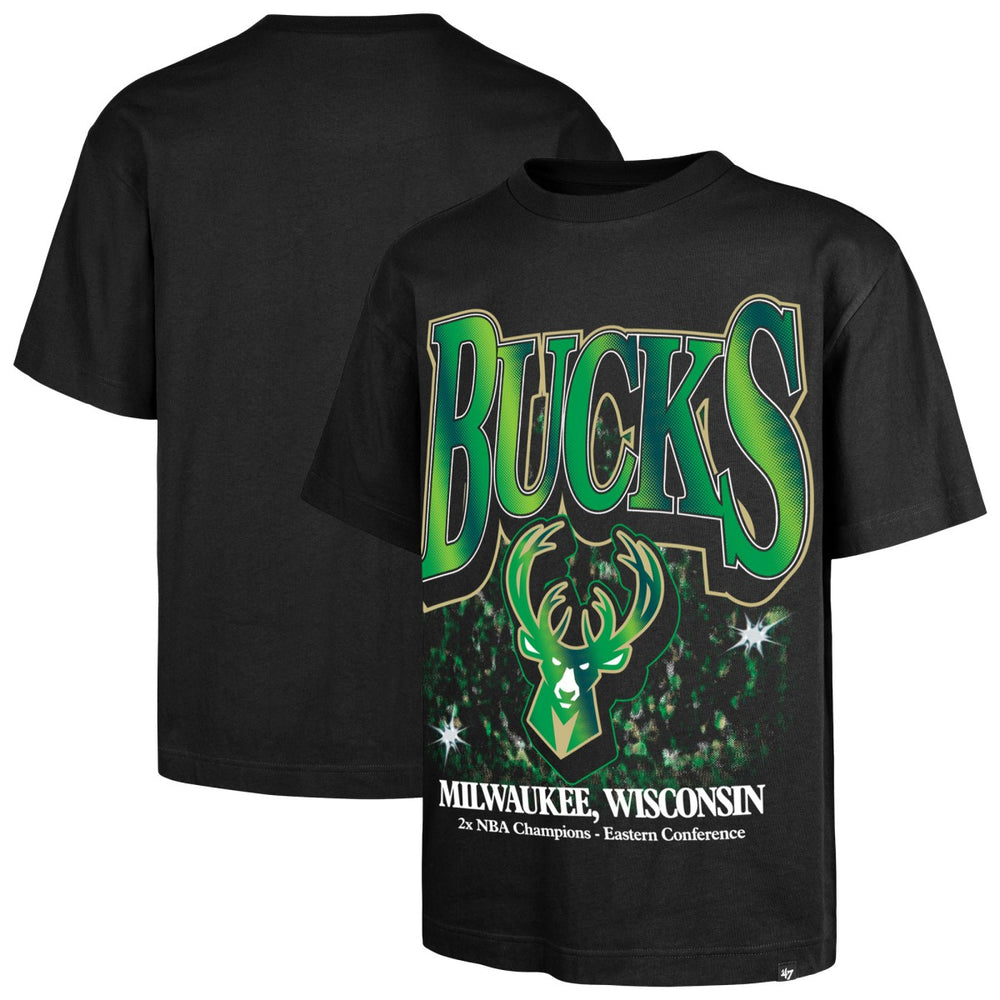 Milwaukee Bucks '47 Past Champs Collection Flashbulb Foundation T-Shirt Black | 47 brand for sale