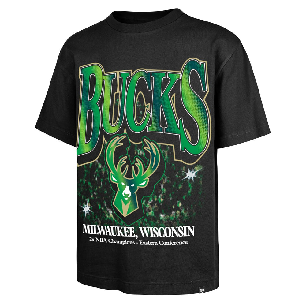 Milwaukee Bucks '47 Past Champs Collection Flashbulb Foundation T-Shirt Black | 47 brand for sale