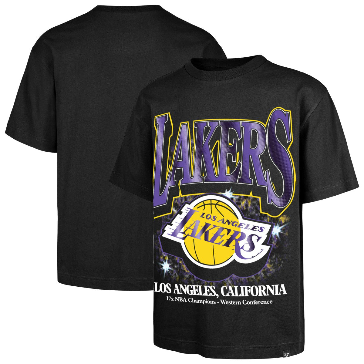 Los Angeles Lakers '47 Past Champs Collection Flashbulb Foundation T-Shirt Black | 47 brand online