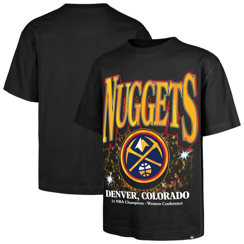Denver Nuggets '47 Past Champs Collection Flashbulb Foundation T-Shirt for sale Black | 47 brand Near Me