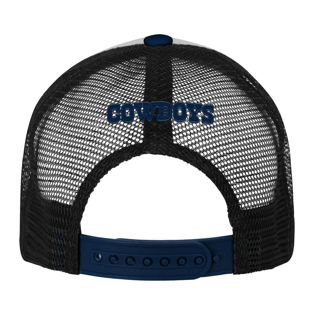 Dallas Cowboys Outerstuff Youth Essentials Trucker Adjustable Hat White