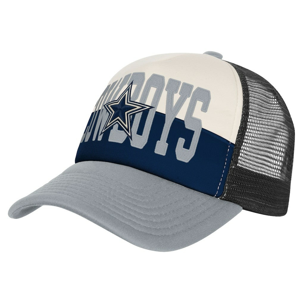 Dallas Cowboys Outerstuff Modern Fan Trucker Adjustable Hat White/Navy