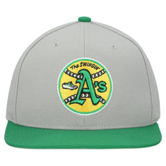 Athletics Mitchell & Ness Cooperstown Collection Basic Flip Snapback Hat - Gray - Mitchell & Ness Lifestyle