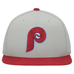 Philadelphia Phillies Mitchell & Ness Cooperstown Collection Basic Flip Snapback Hat - Gray - Mitchell & Ness Discount
