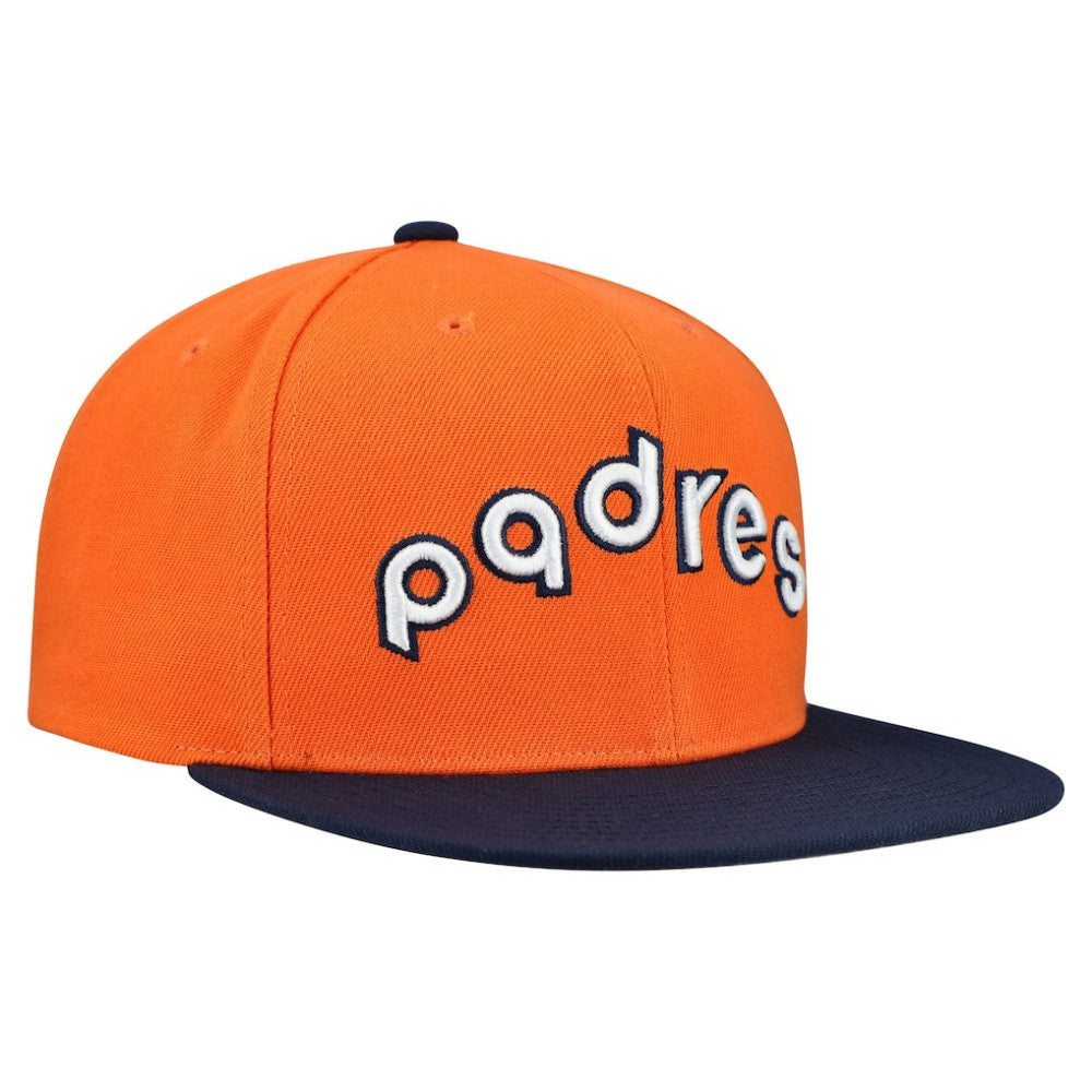 San Diego Padres Mitchell & Ness Cooperstown Collection Basic Flip Snapback Hat - Orange - Mitchell & Ness on Sale
