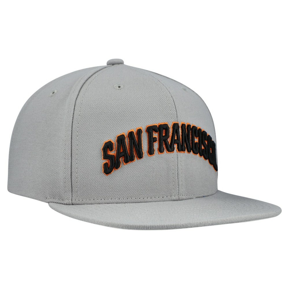 San Francisco Giants Mitchell & Ness Cooperstown Collection Basic Flip Snapback Hat - Gray - Mitchell & Ness Online