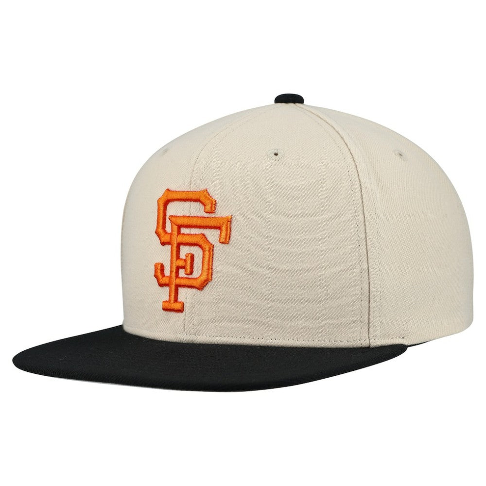 San Francisco Giants Mitchell & Ness Cooperstown Collection Basic Flip Snapback Hat - Cream - Mitchell & Ness Sale