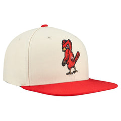 St. Louis Cardinals Mitchell & Ness Cooperstown Collection Basic Flip Snapback Hat - Cream - Mitchell & Ness Lifestyle