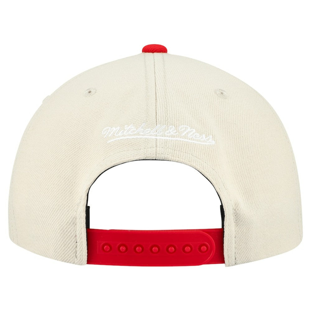 St. Louis Cardinals Mitchell & Ness Cooperstown Collection Basic Flip Snapback Hat - Cream - Mitchell & Ness Lifestyle