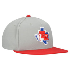 Texas Rangers Mitchell & Ness Cooperstown Collection Basic Flip Snapback Hat - Gray - Mitchell & Ness on Sale