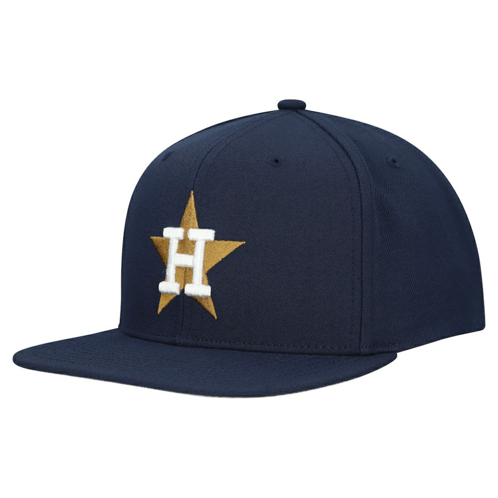 Houston Astros Mitchell & Ness Cooperstown Collection Basic Flip Snapback Hat - Navy - Mitchell & Ness Online