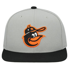Baltimore Orioles Mitchell & Ness Cooperstown Collection Basic Flip Snapback Hat - Gray - Mitchell & Ness Online