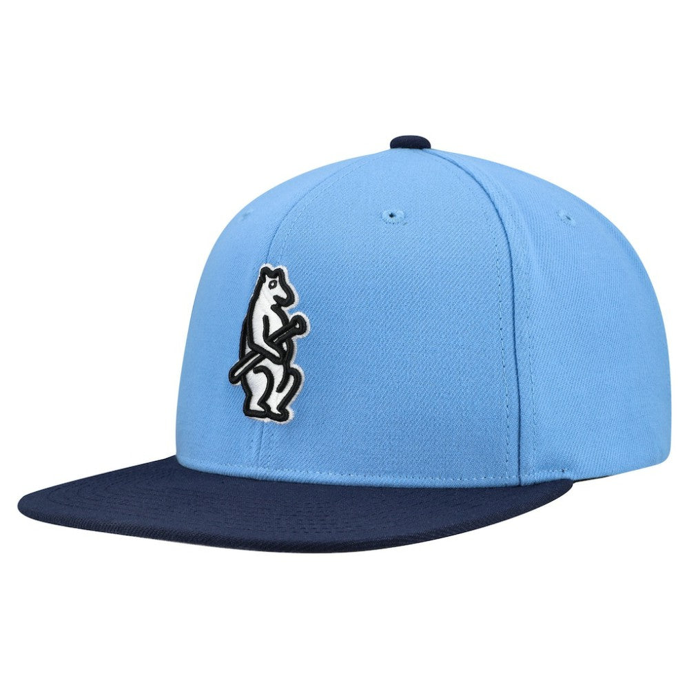 Chicago Cubs Mitchell & Ness Cooperstown Collection Basic Flip Snapback Hat - Light Blue - Mitchell & Ness Discount