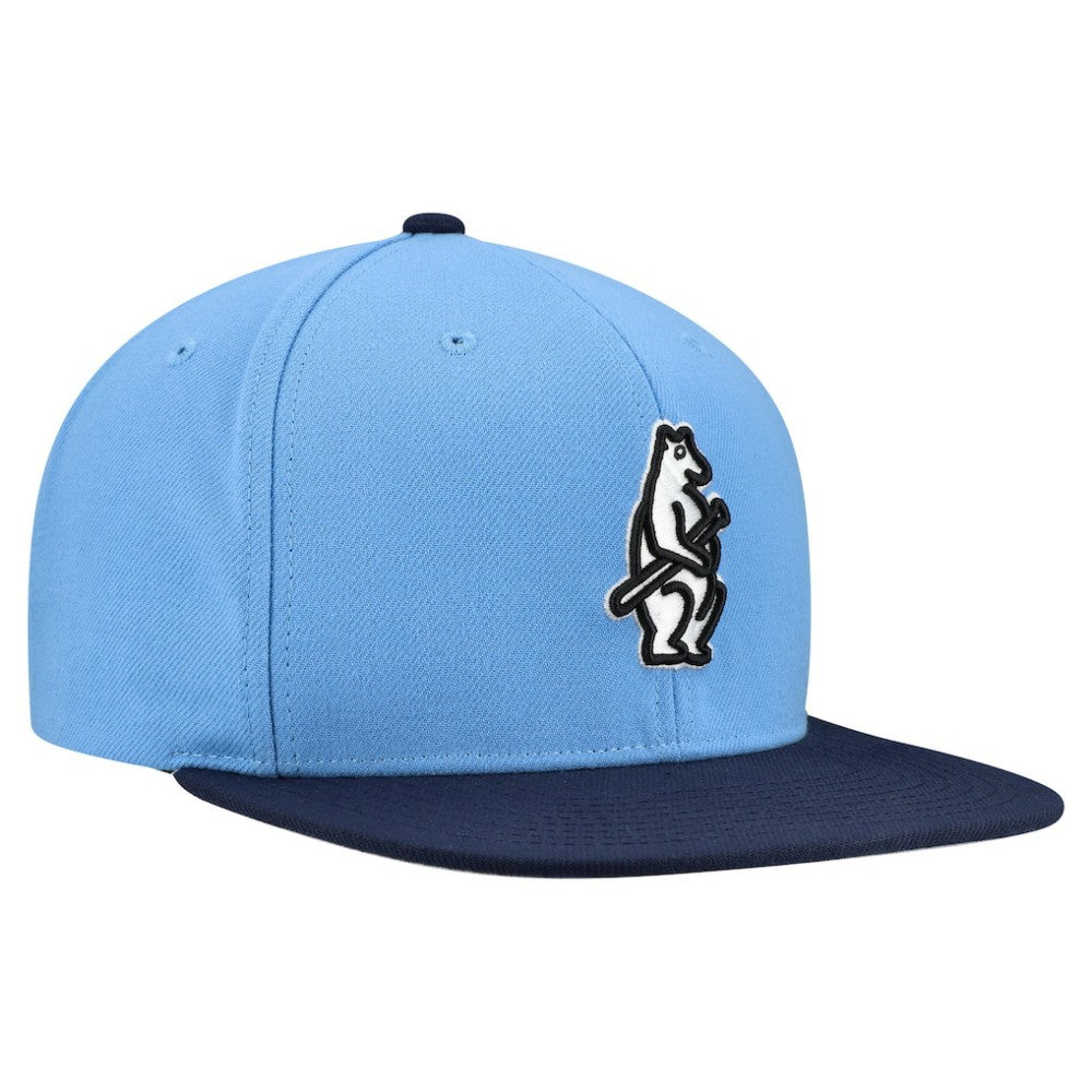 Chicago Cubs Mitchell & Ness Cooperstown Collection Basic Flip Snapback Hat - Light Blue - Mitchell & Ness Discount