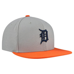 Detroit Tigers Mitchell & Ness Basic Flip Snapback Hat - Gray - Mitchell & Ness Discount