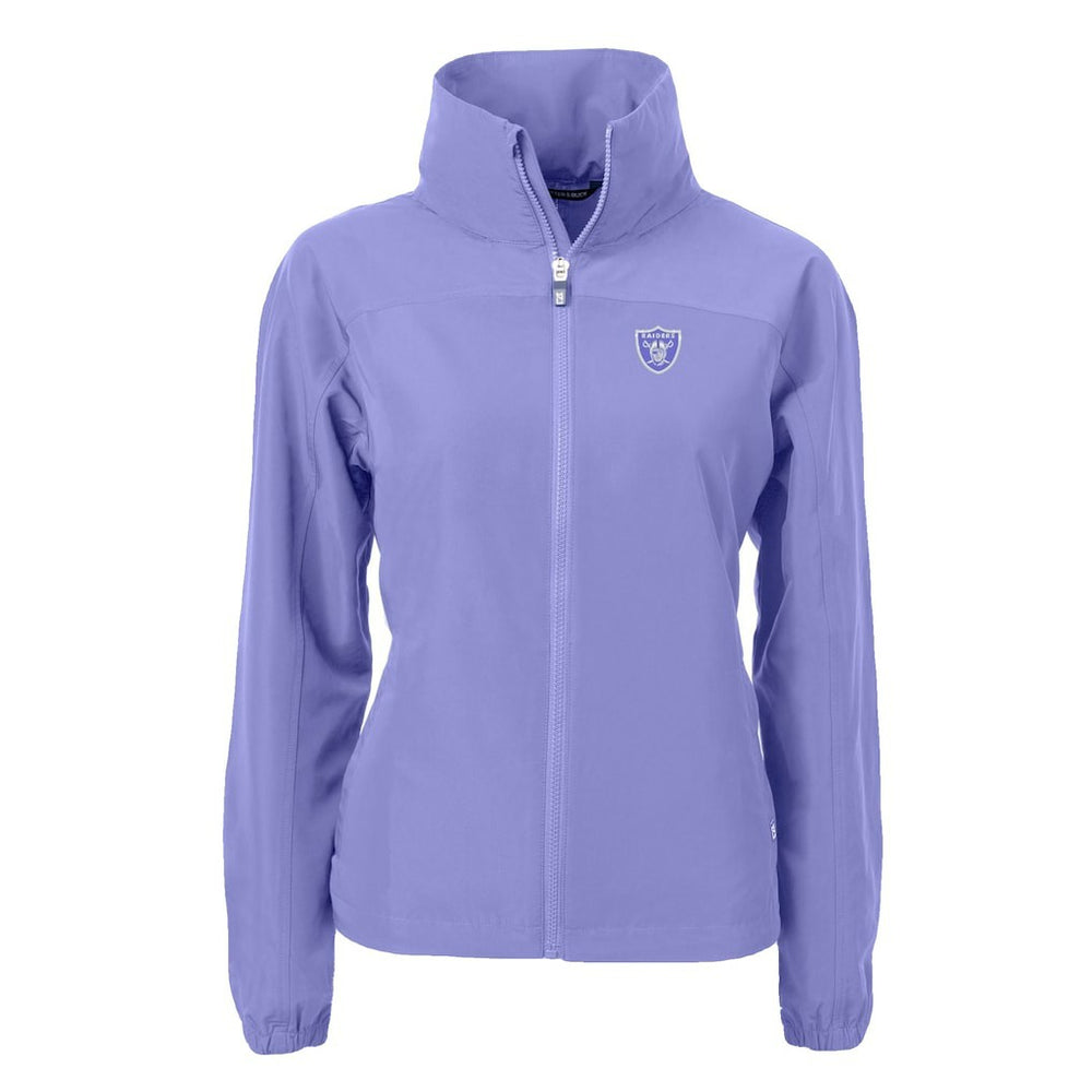 Las Vegas Raiders Cutter & Buck Women's Charter Eco Recycled Full-Zip Jacket Purple