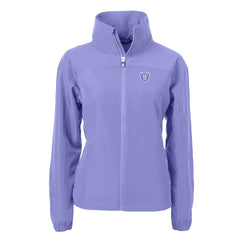 Las Vegas Raiders Cutter & Buck Women's Charter Eco Recycled Full-Zip Jacket Purple
