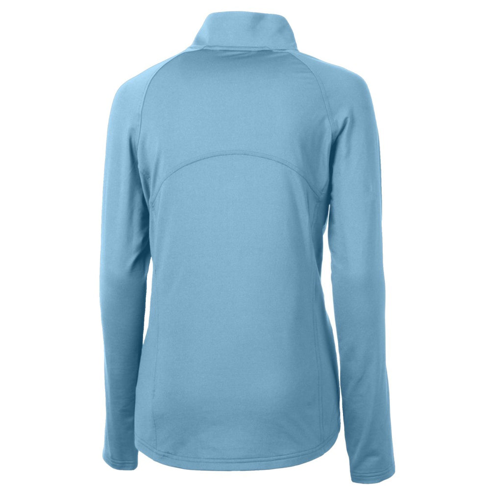 Houston Texans Cutter & Buck Women's Adapt Eco Knit Stretch Recycled Half-Zip Top Powder Blue