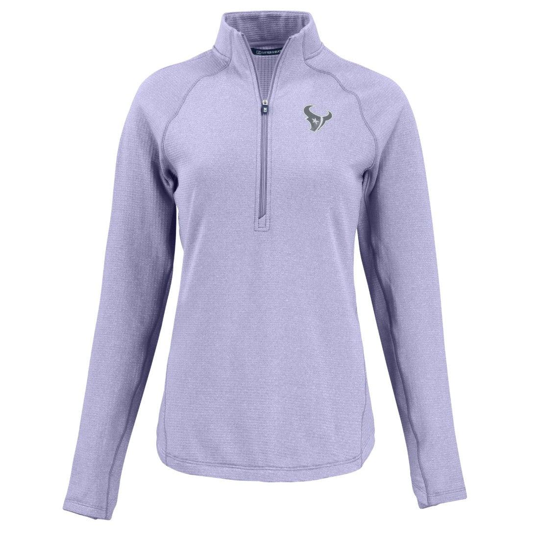 Houston Texans Cutter & Buck Women's Peshastin Eco Fleece Recycled Half-Zip Top Purple