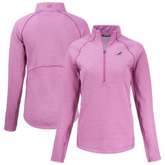 Miami Dolphins Cutter & Buck Women's Peshastin Eco Fleece Recycled Half-Zip Top Pink