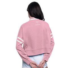 Chicago Bears Starter Women's Power Play Cropped Pullover Sweatshirt Pink