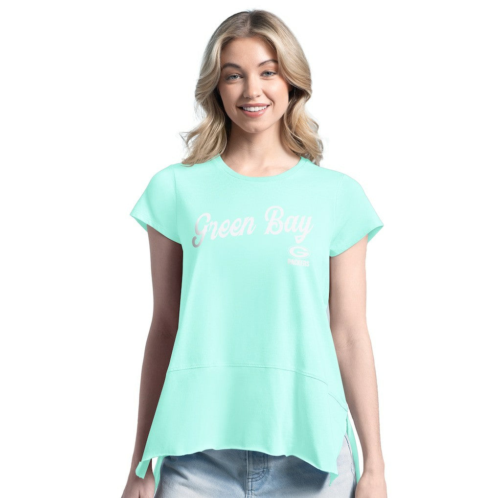 Green Bay Packers Margaritaville Women's Gametime Is Paradise T-Shirt Mint