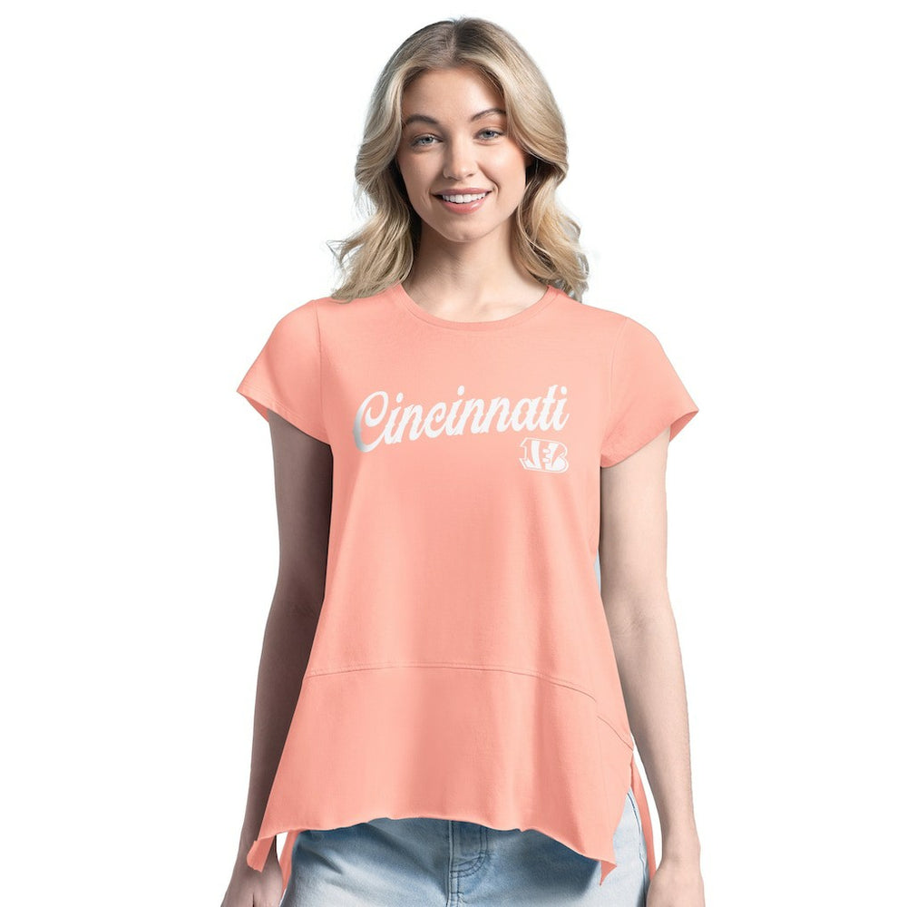 Cincinnati Bengals Margaritaville Women's Gametime Is Paradise T-Shirt Light Orange