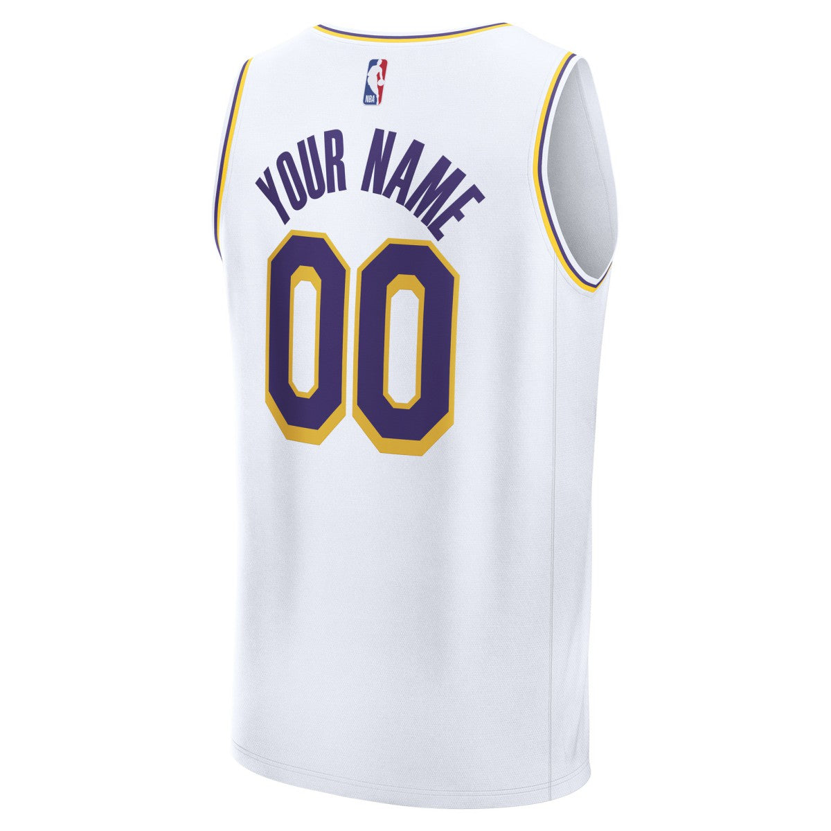 Los Angeles Lakers Youth Fast Break Custom Replica Jersey White Association Edition | Fanatics online