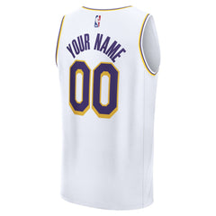 Los Angeles Lakers Youth Fast Break Custom Replica Jersey White Association Edition | Fanatics online