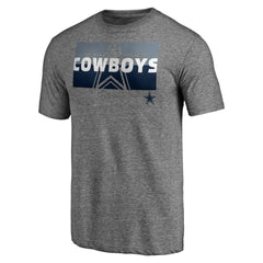 Dallas Cowboys Square Off Tri-Blend T-Shirt Heather Gray