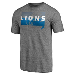 Detroit Lions Square Off Tri-Blend T-Shirt Heather Gray